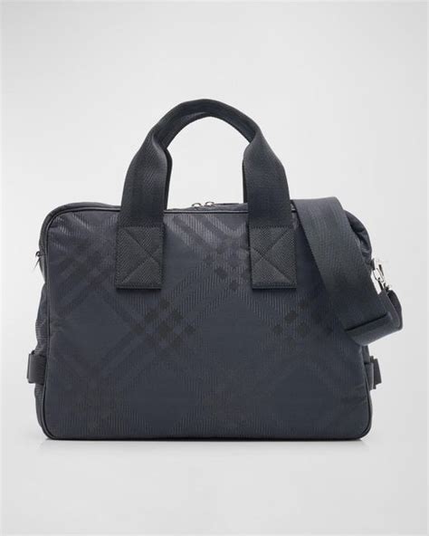 burberry men's leather briefcase|burberry jacquard briefcase.